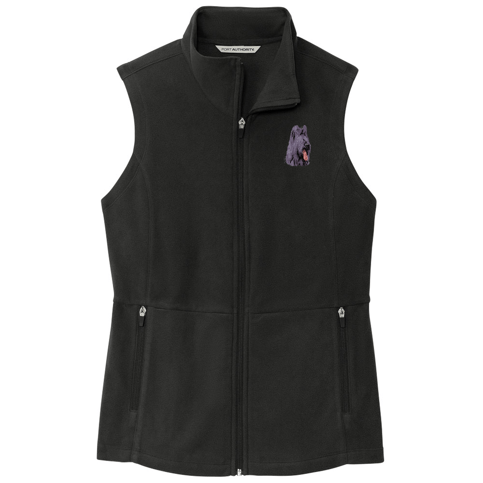 Briard Embroidered Women's Fleece Vest
