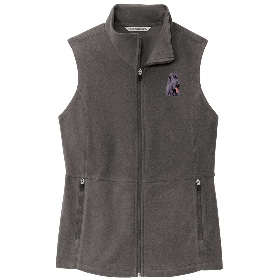 Briard Embroidered Women's Fleece Vest