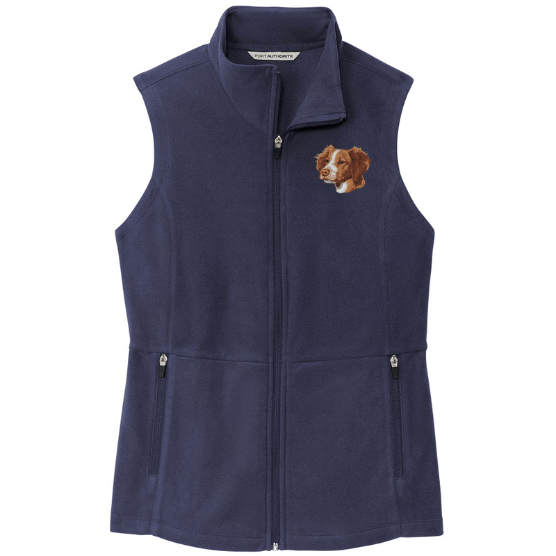 Brittany Embroidered Women's Fleece Vest