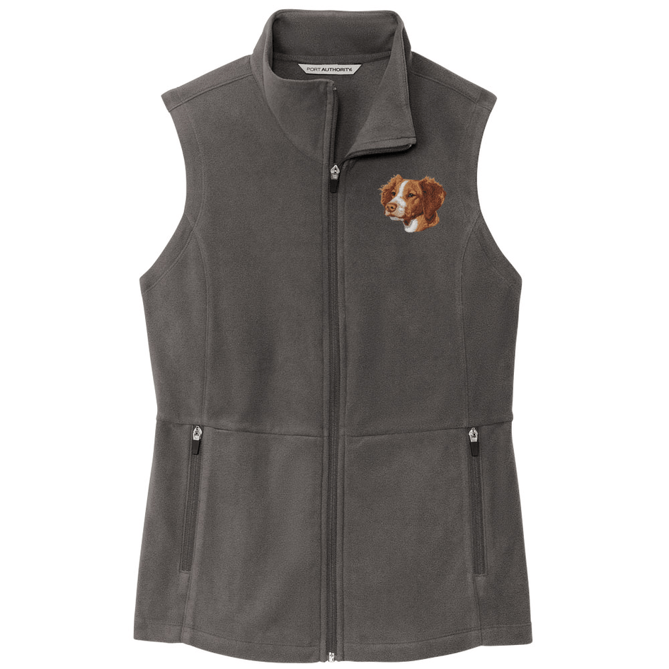 Brittany Embroidered Women's Fleece Vest