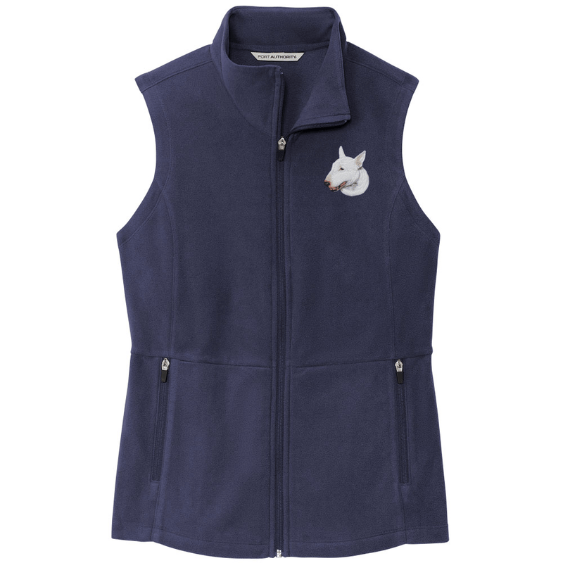 Bull Terrier Embroidered Women's Fleece Vest