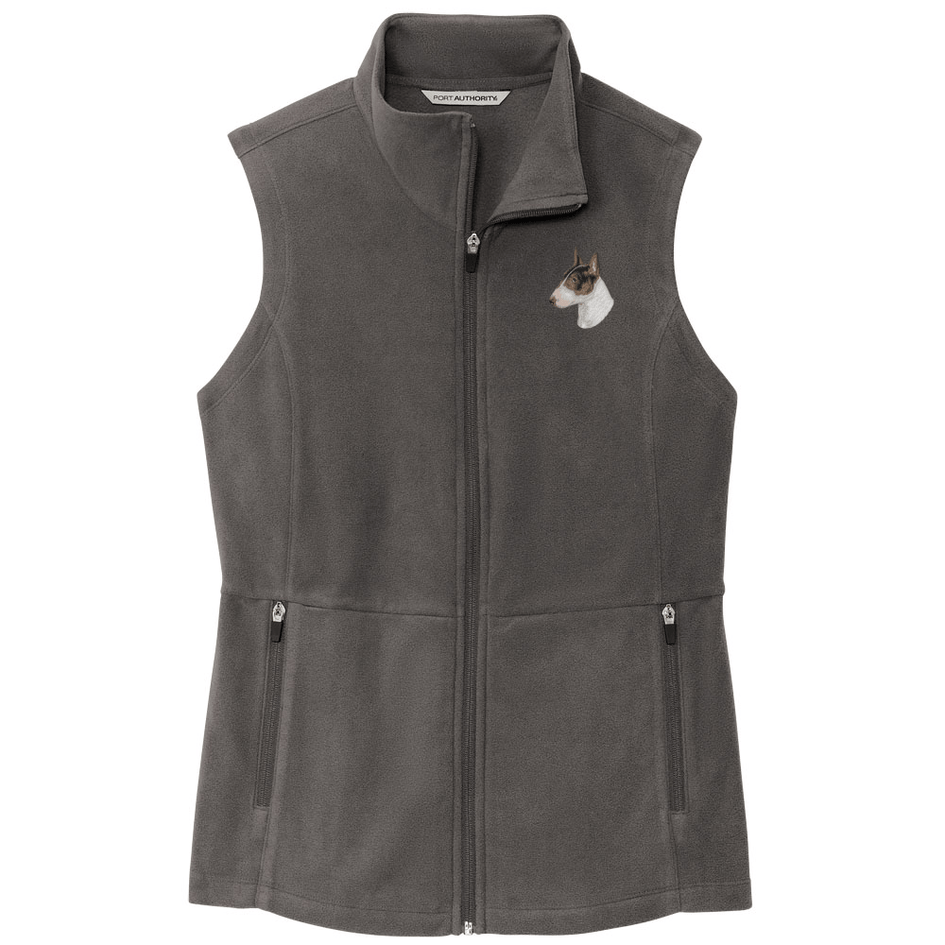 Bull Terrier Embroidered Women's Fleece Vest