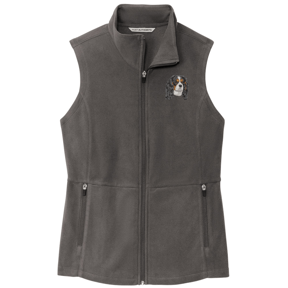 Cavalier King Charles Spaniel Embroidered Women's Fleece Vest