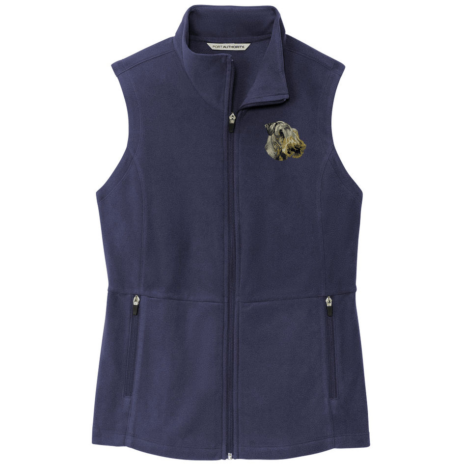 Cesky Terrier Embroidered Women's Fleece Vest