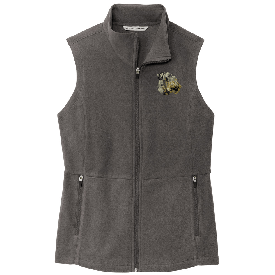 Cesky Terrier Embroidered Women's Fleece Vest