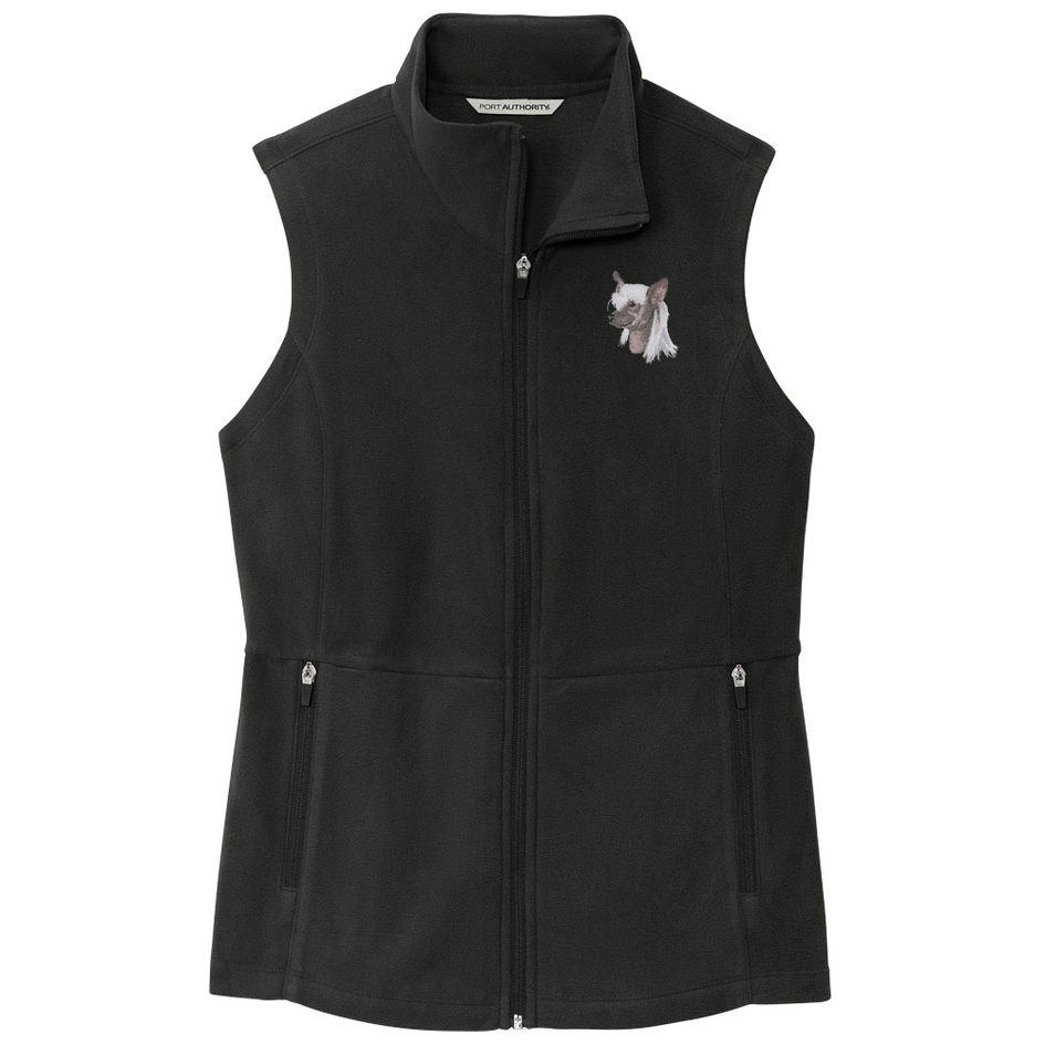 Chinese Crested Embroidered Women's Fleece Vest
