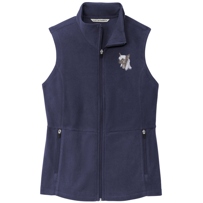 Chinese Crested Embroidered Women's Fleece Vest