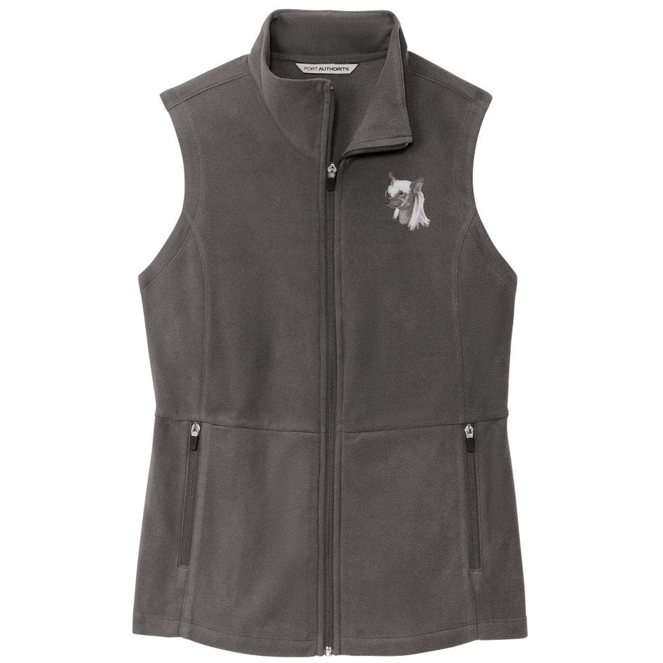 Chinese Crested Embroidered Women's Fleece Vest