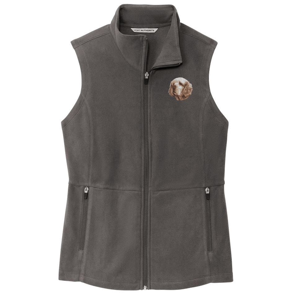 Clumber Spaniel Embroidered Women's Fleece Vest