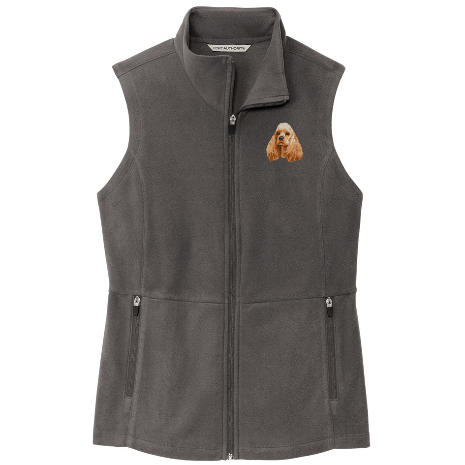 Cocker Spaniel Embroidered Women's Fleece Vest