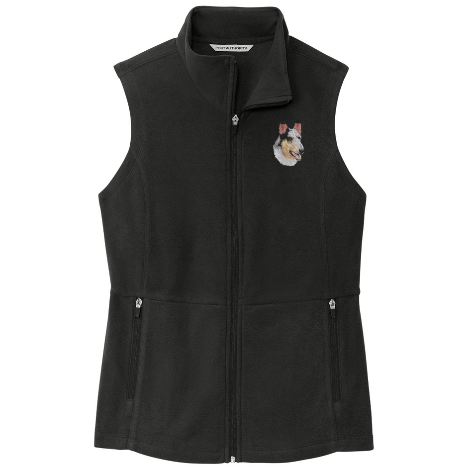 Collie Embroidered Women's Fleece Vest