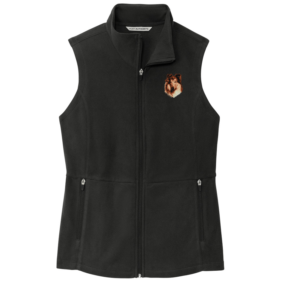 Collie Embroidered Women's Fleece Vest