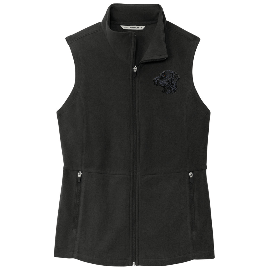 Curly-Coated Retriever Embroidered Women's Fleece Vest