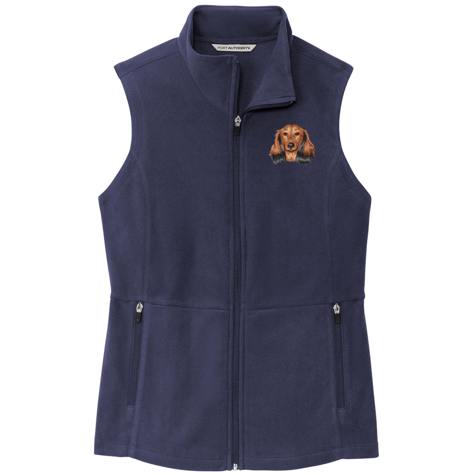 Dachshund Embroidered Women's Fleece Vest