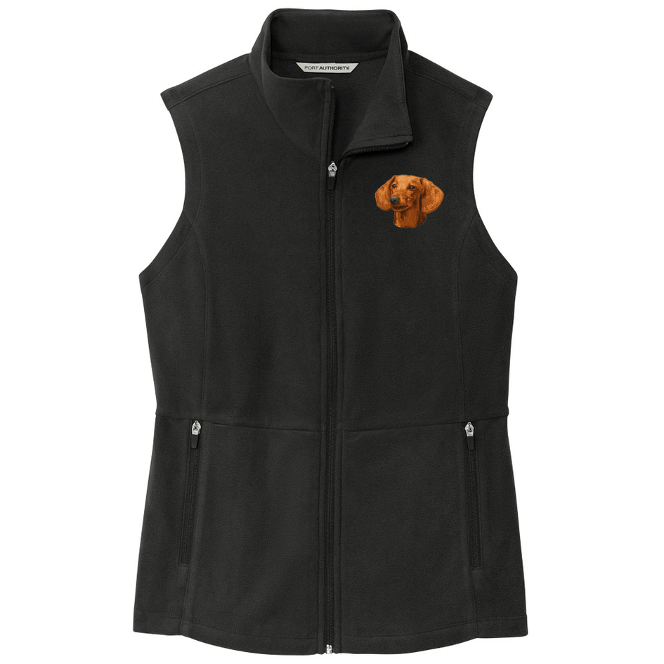 Dachshund Embroidered Women's Fleece Vest