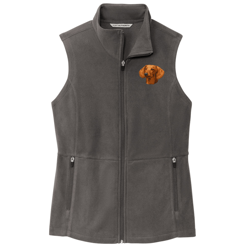 Dachshund Embroidered Women's Fleece Vest