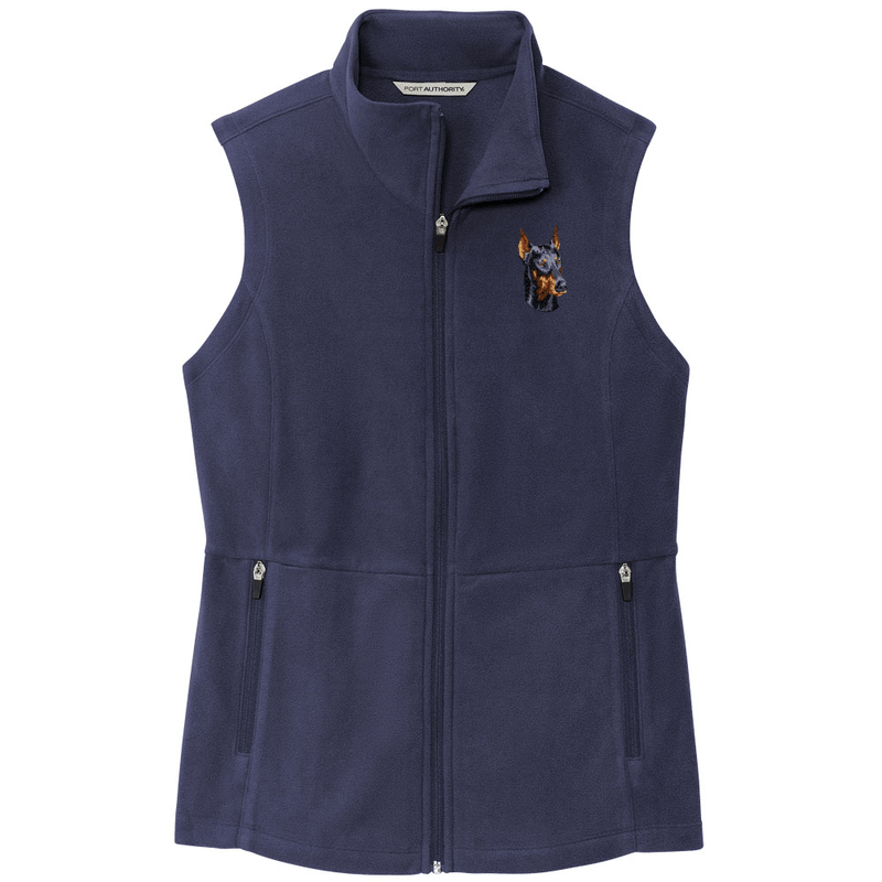 Doberman Pinscher Embroidered Women's Fleece Vest