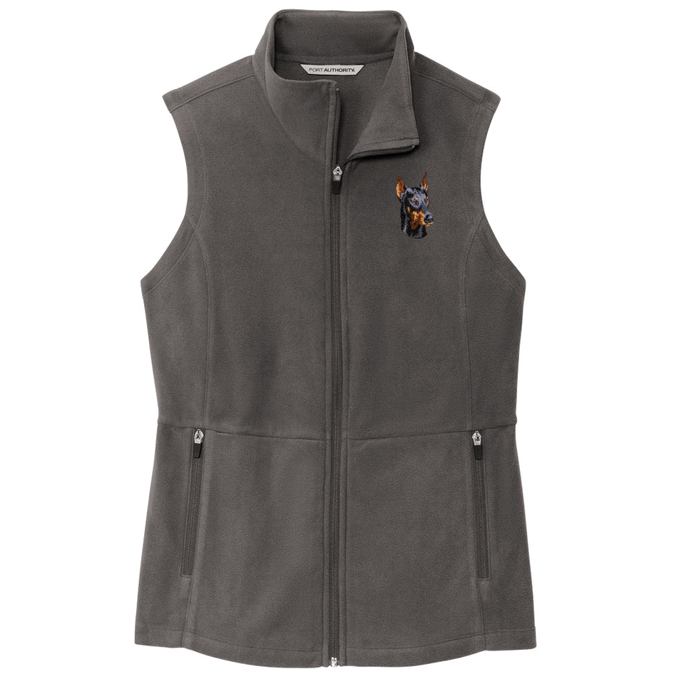 Doberman Pinscher Embroidered Women's Fleece Vest