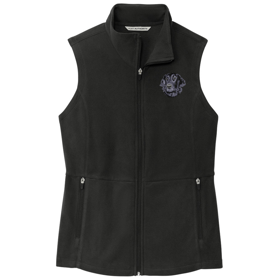 Flat-Coated Retriever Embroidered Women's Fleece Vest