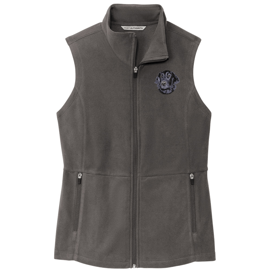 Flat-Coated Retriever Embroidered Women's Fleece Vest