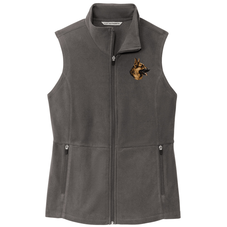 German Shepherd Dog Embroidered Women's Fleece Vest