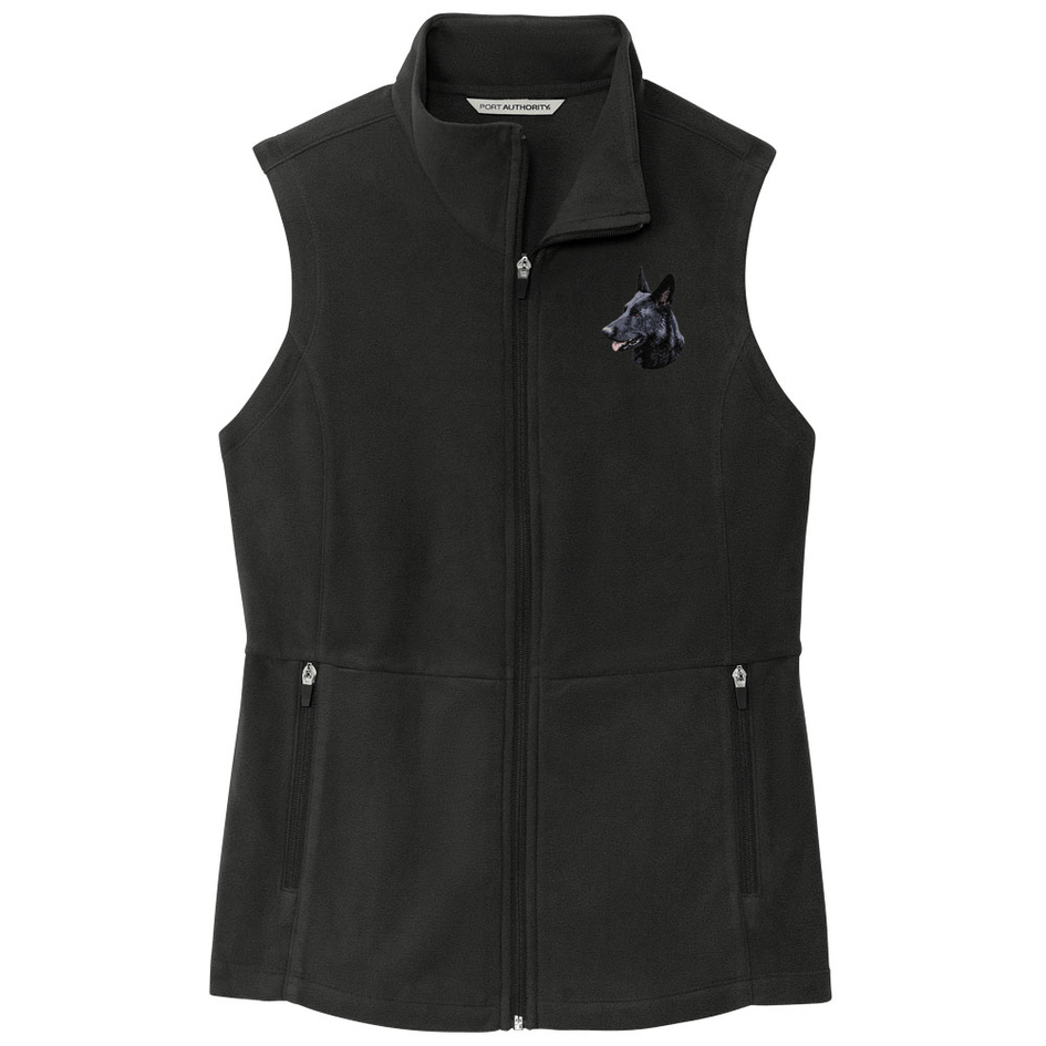German Shepherd Dog Embroidered Women's Fleece Vest
