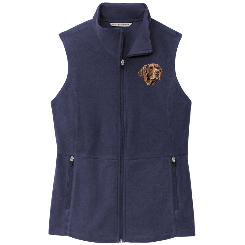 German Wirehaired Pointer Embroidered Women's Fleece Vest