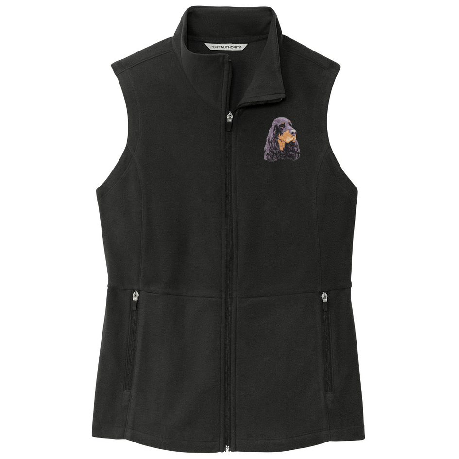 Gordon Setter Embroidered Women's Fleece Vest