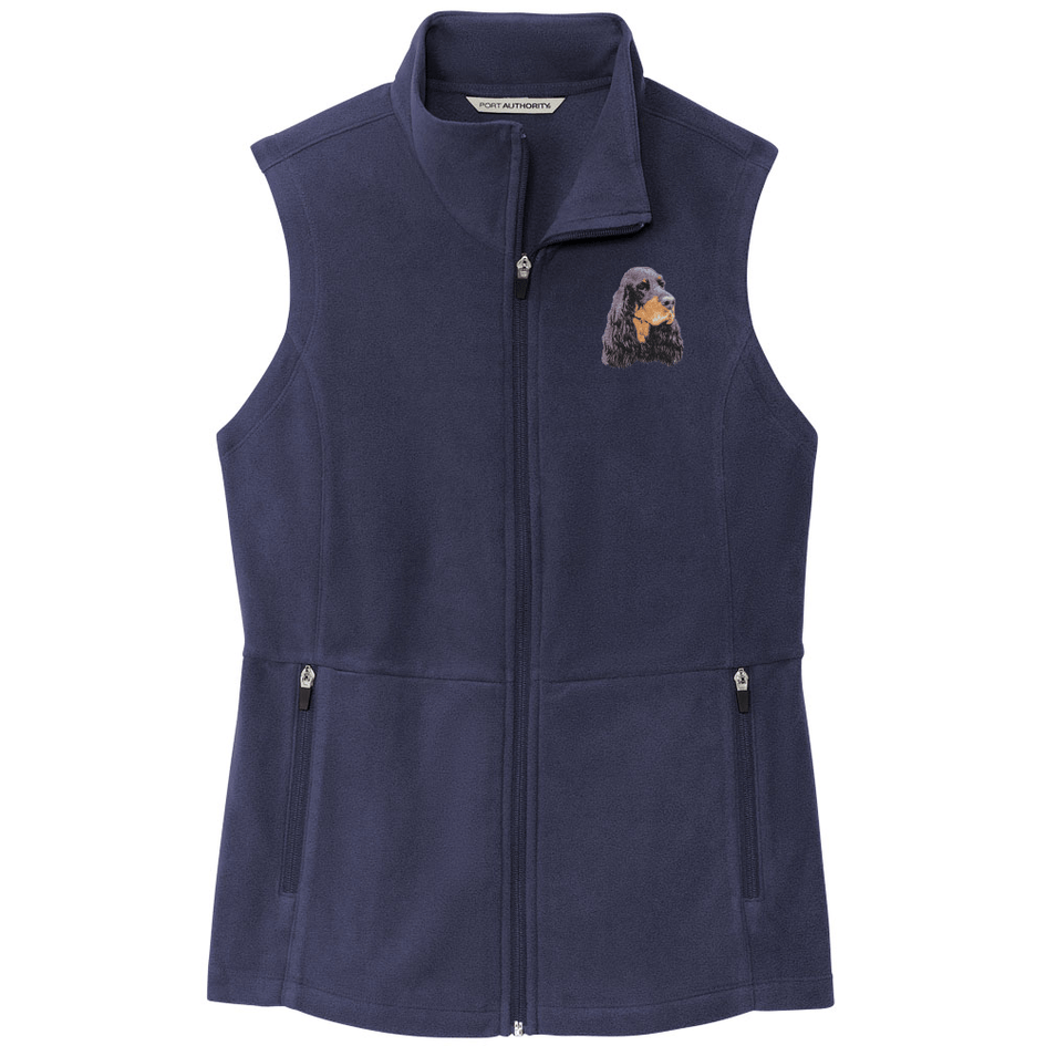 Gordon Setter Embroidered Women's Fleece Vest