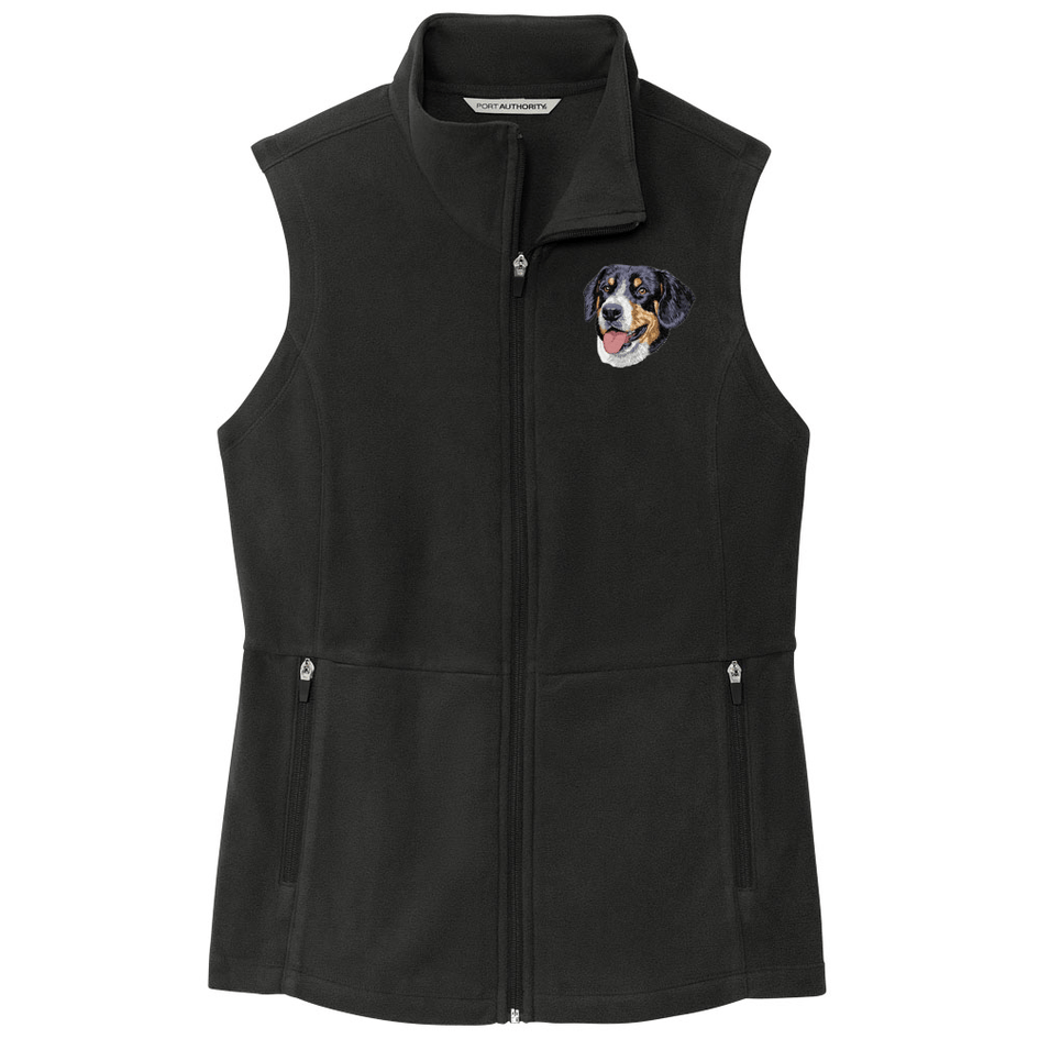 Greater Swiss Mountain Dog Embroidered Women's Fleece Vest