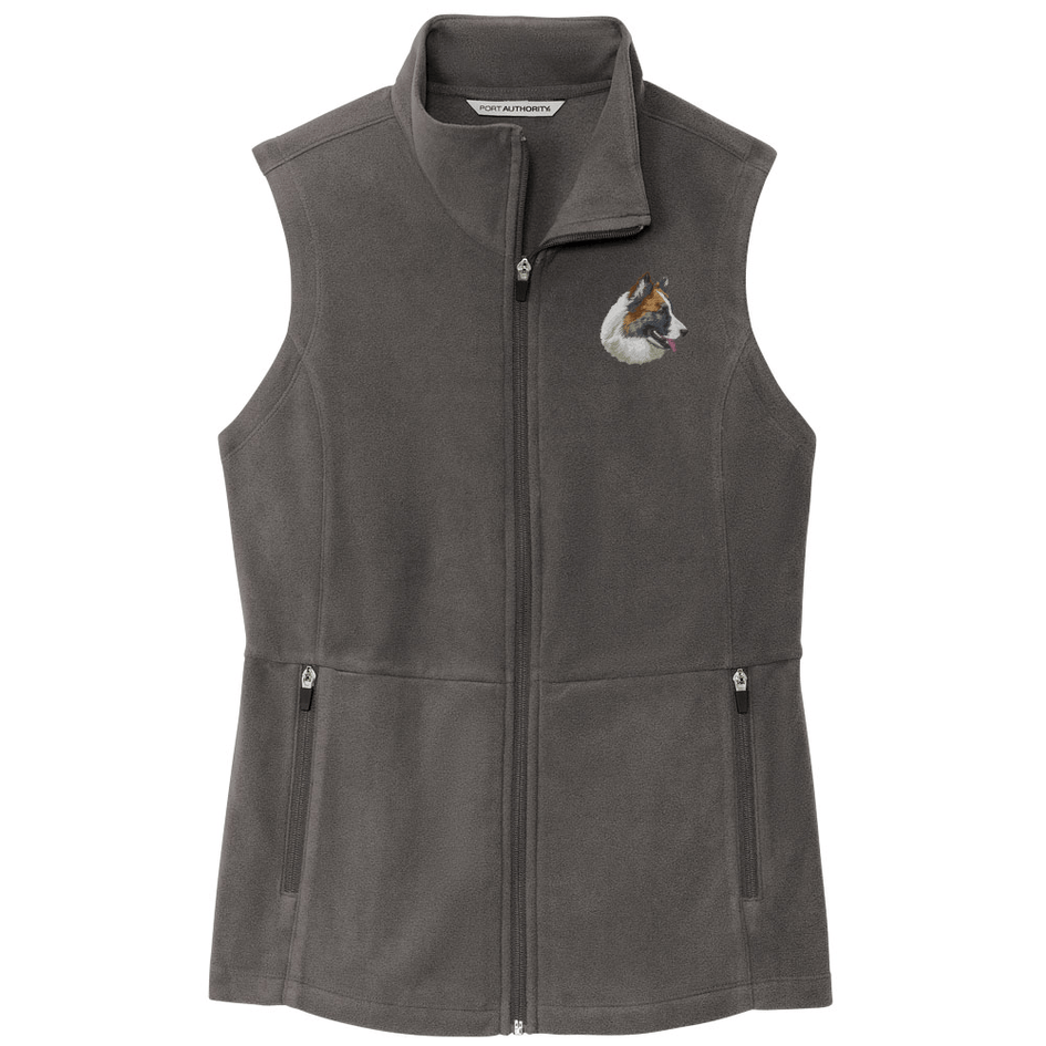 Icelandic Sheepdog Embroidered Women's Fleece Vest
