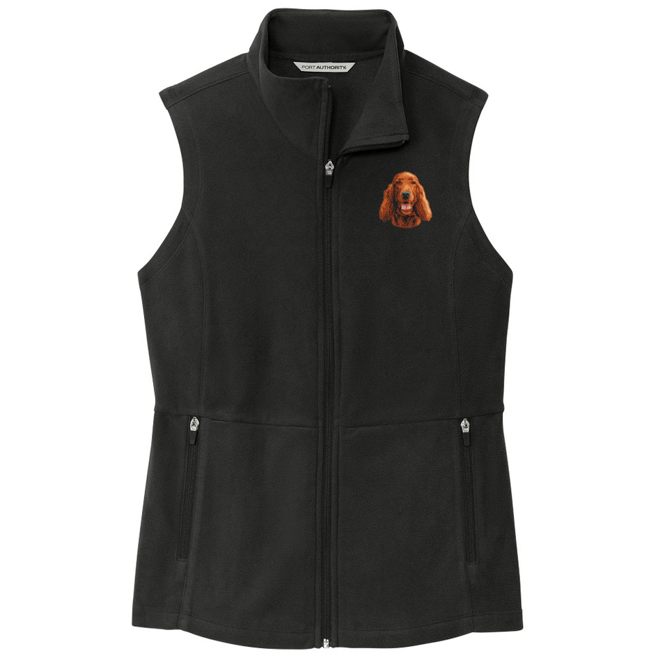 Irish Setter Embroidered Women's Fleece Vest