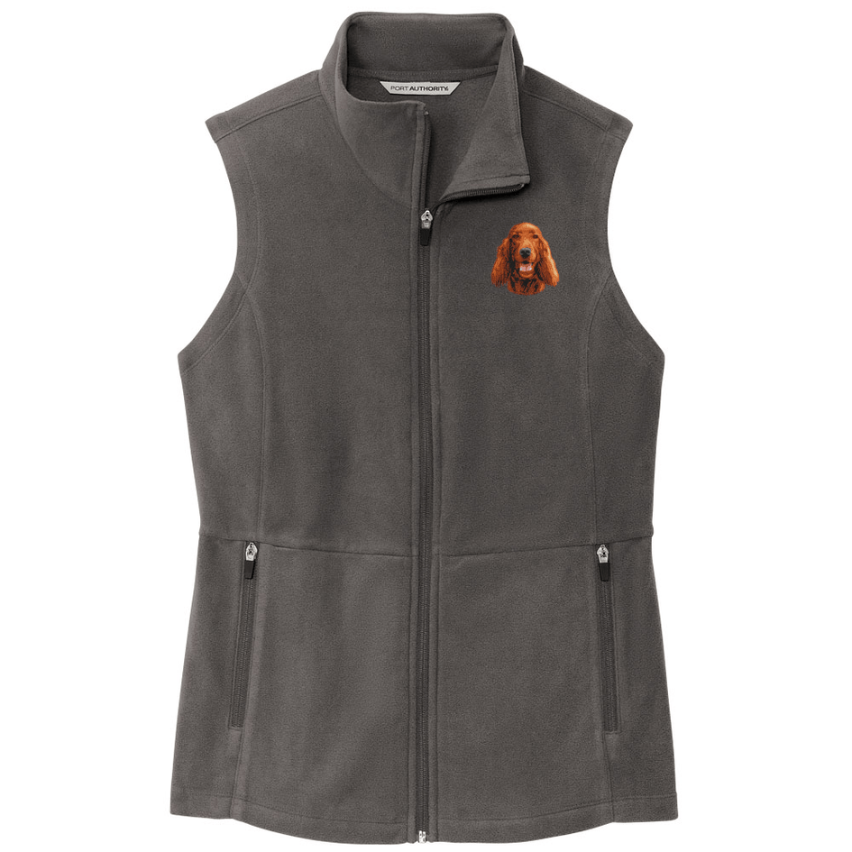 Irish Setter Embroidered Women's Fleece Vest