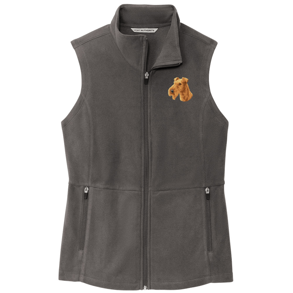 Irish Terrier Embroidered Women's Fleece Vest
