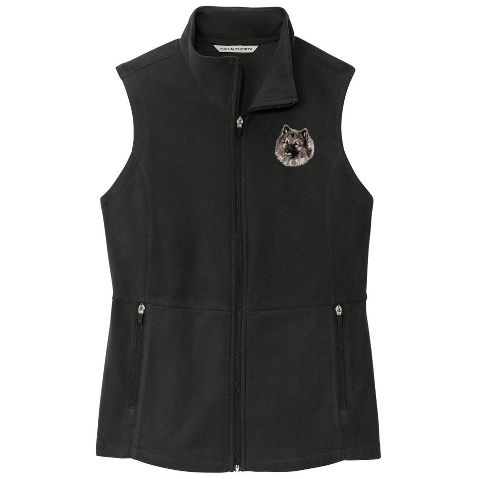 Keeshond Embroidered Women's Fleece Vest