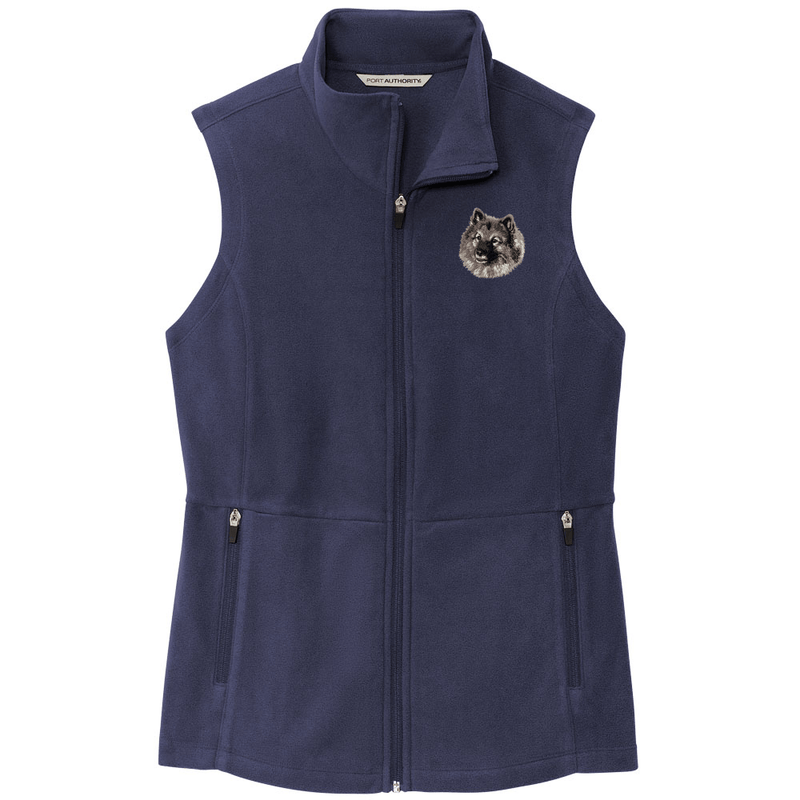Keeshond Embroidered Women's Fleece Vest