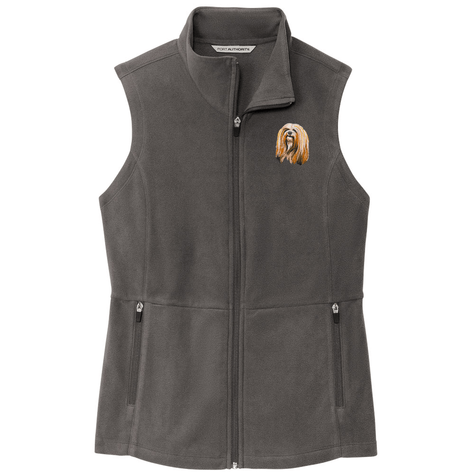 Lhasa Apso Embroidered Women's Fleece Vest