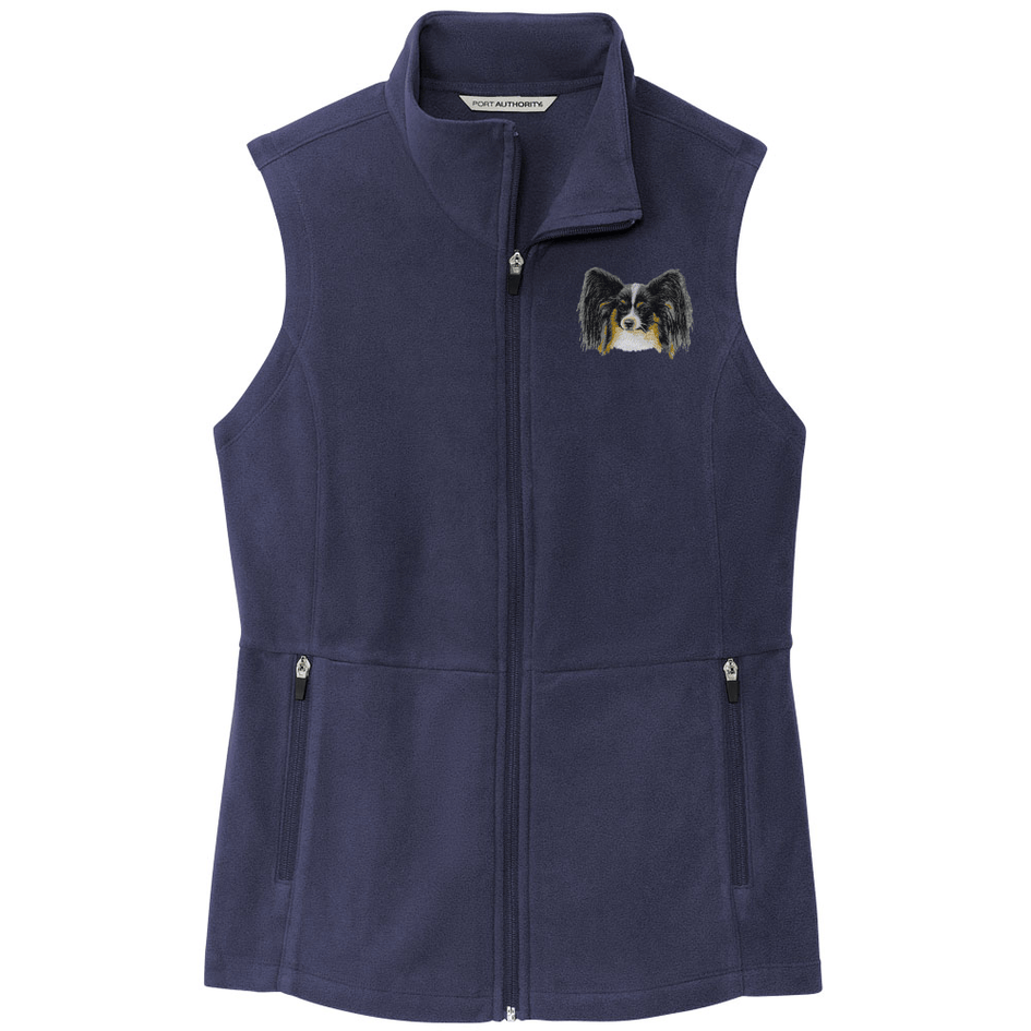 Papillon Embroidered Women's Fleece Vest