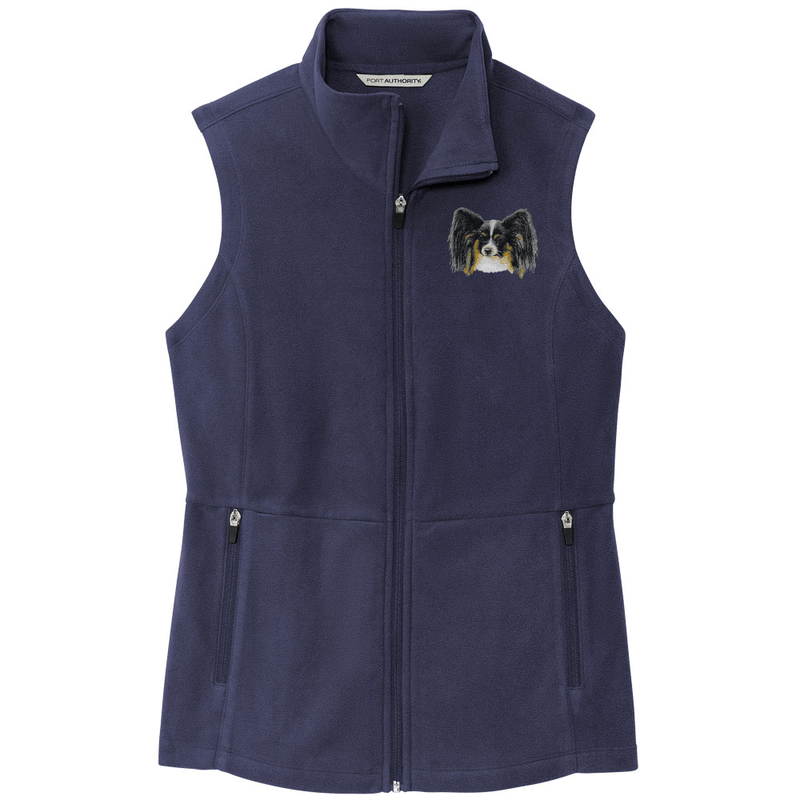 Papillon Embroidered Women's Fleece Vest