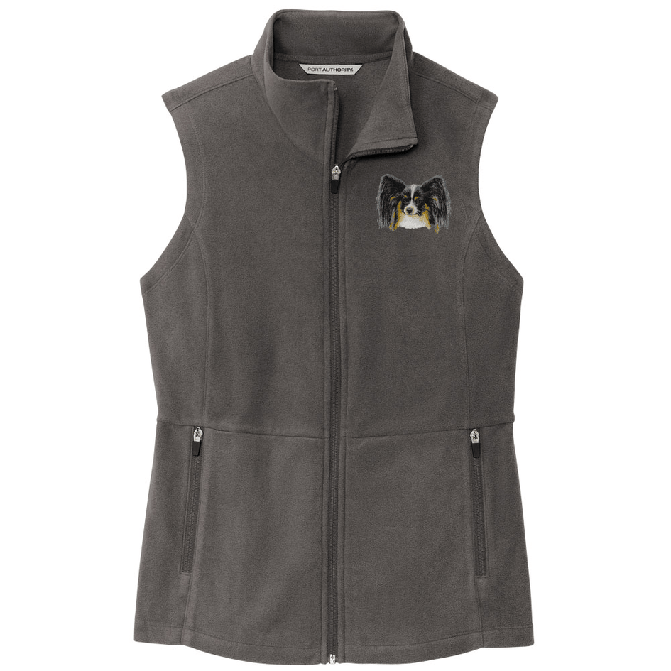 Papillon Embroidered Women's Fleece Vest