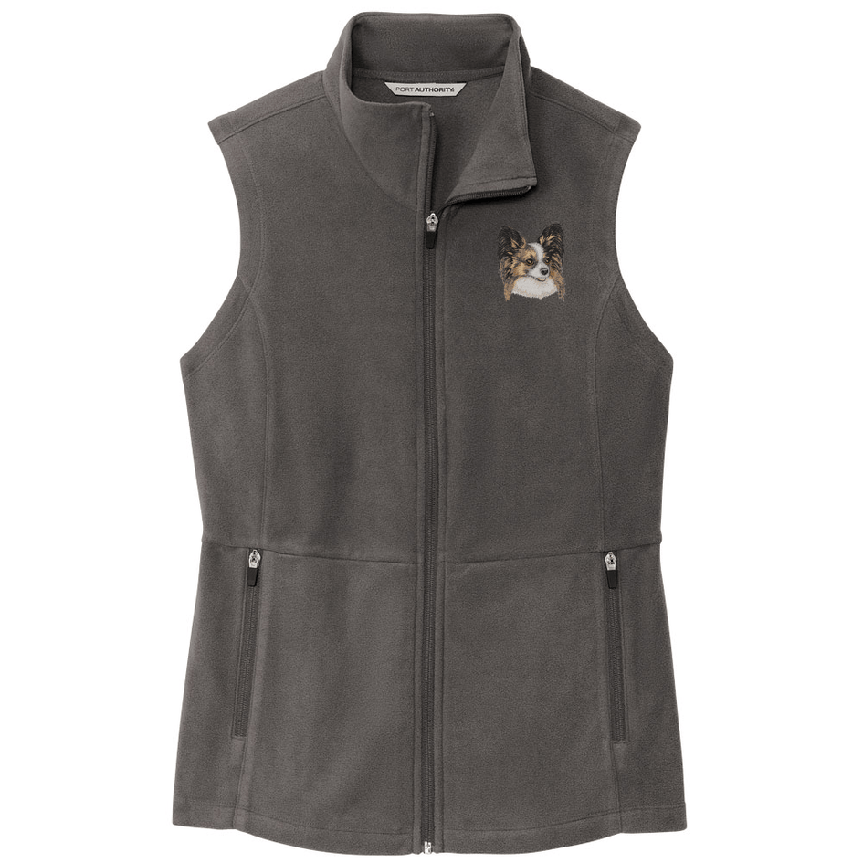 Papillon Embroidered Women's Fleece Vest