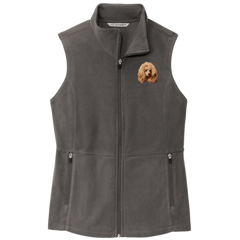 Poodle Embroidered Women's Fleece Vest