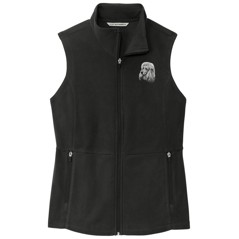 Poodle Embroidered Women's Fleece Vest