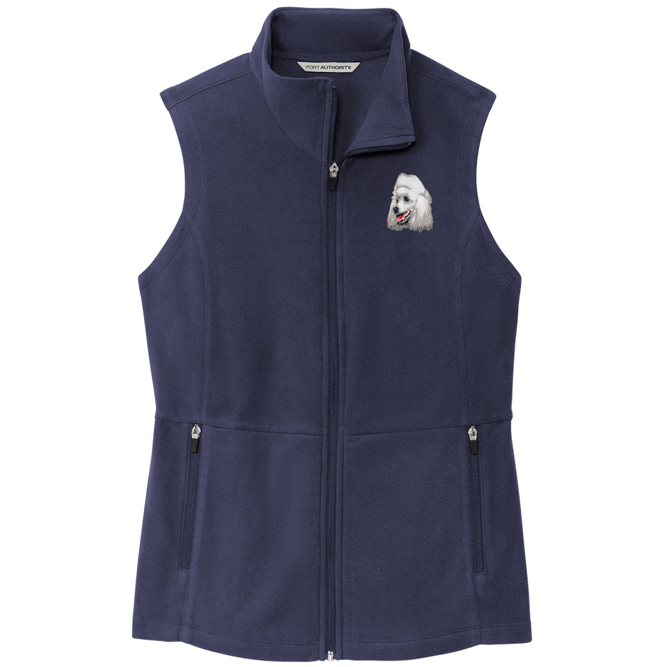 Poodle Embroidered Women's Fleece Vest