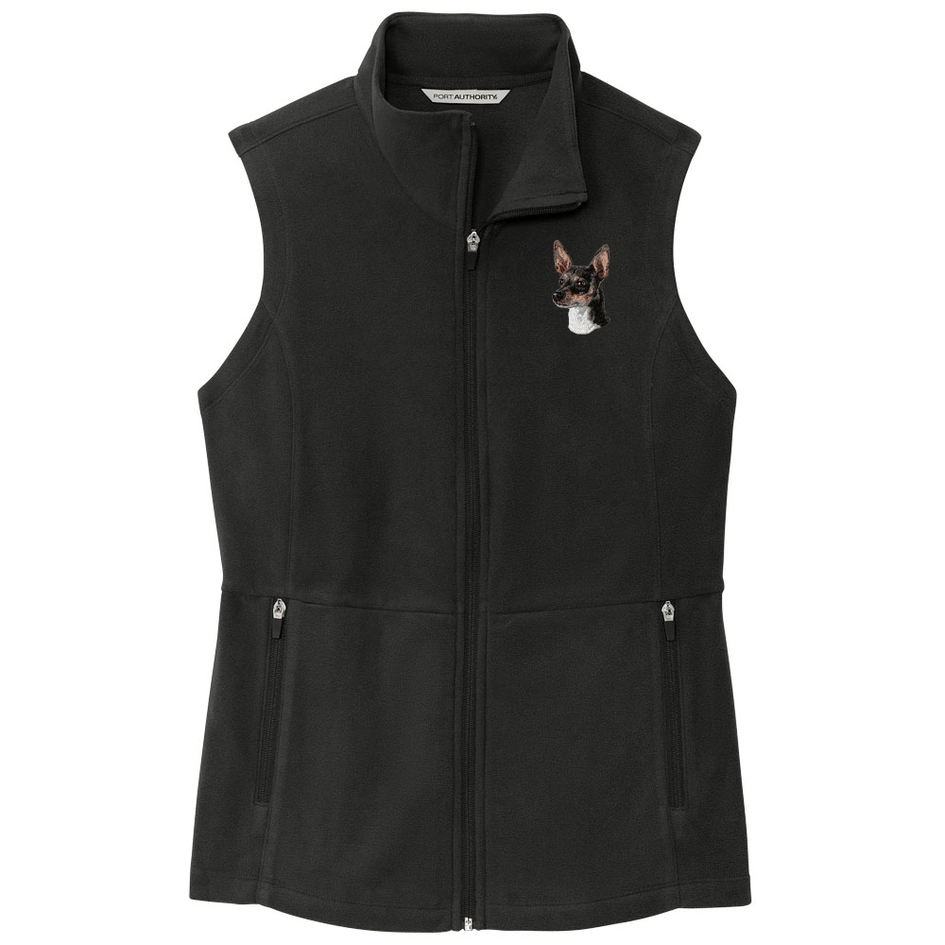 Rat Terrier Embroidered Women's Fleece Vest