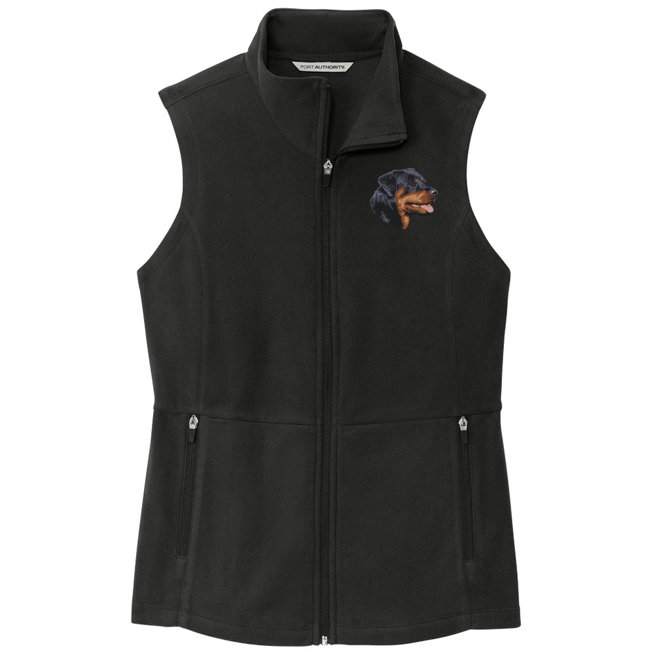 Rottweiler Embroidered Women's Fleece Vest