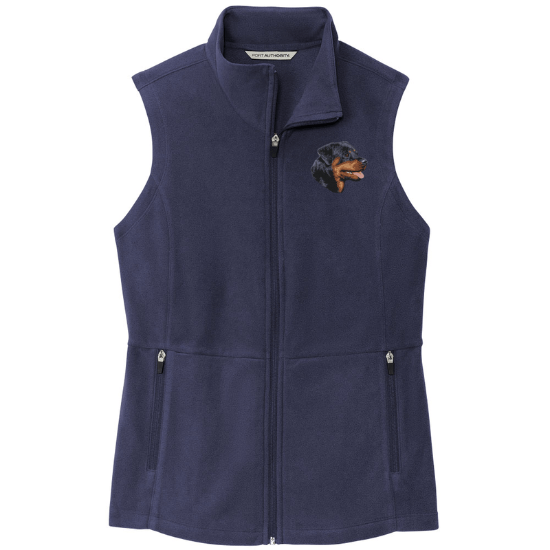 Rottweiler Embroidered Women's Fleece Vest