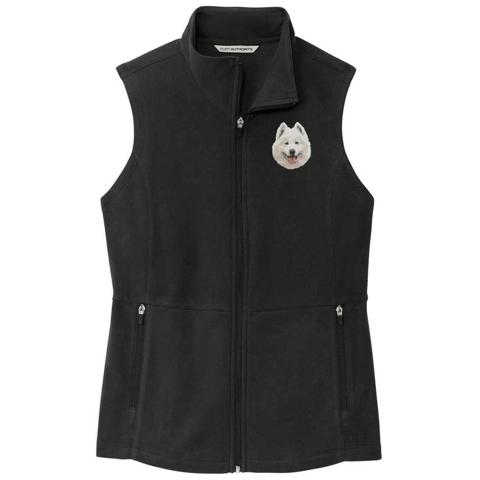 Samoyed Embroidered Women's Fleece Vest