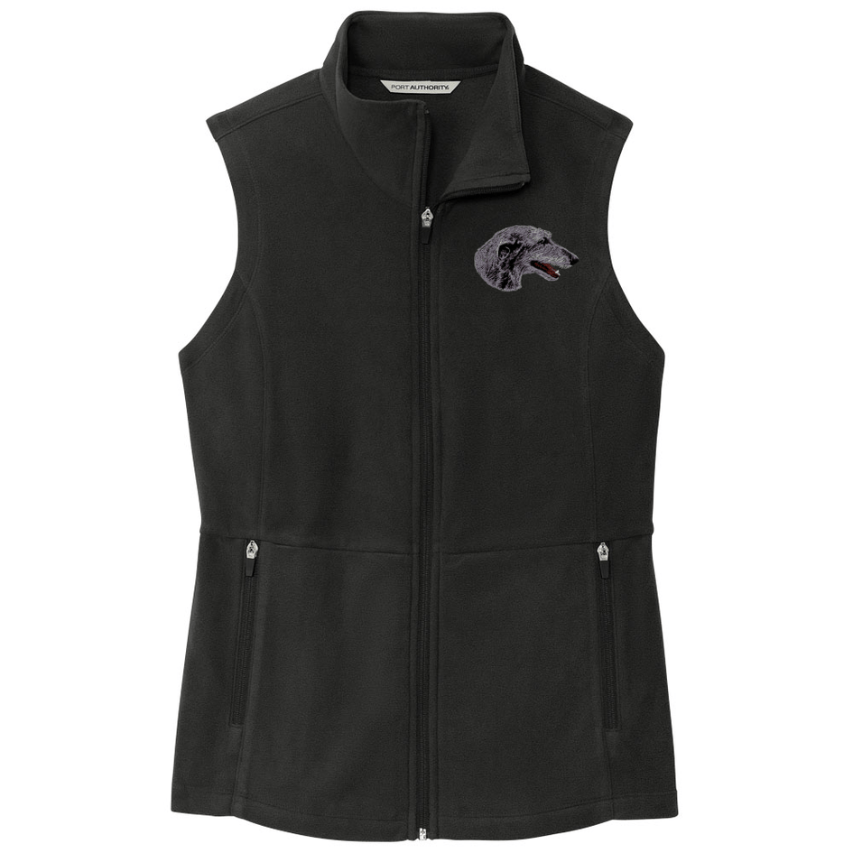 Scottish Deerhound Embroidered Women's Fleece Vest