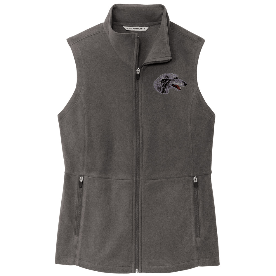 Scottish Deerhound Embroidered Women's Fleece Vest